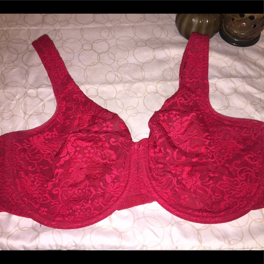 Lacy Red Cacique bra